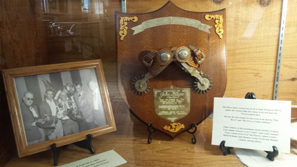 Silver Spur Award that was presented to John Wayne