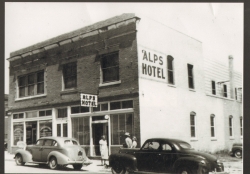 Alps Hotel, located West Exchange Ave.    