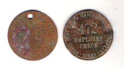 Armour & Company employee check in tags    